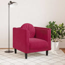 sofastol med hynde velour vinrød