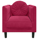 sofastol med hynde velour vinrød