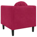 sofastol med hynde velour vinrød