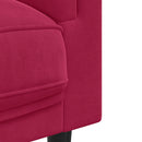 sofastol med hynde velour vinrød