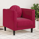 sofastol med hynde velour vinrød