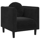 sofastol med hynde velour sort