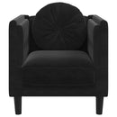 sofastol med hynde velour sort