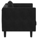 sofastol med hynde velour sort