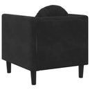 sofastol med hynde velour sort