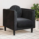 sofastol med hynde velour sort