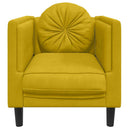 sofastol med hynde velour gul