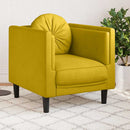 sofastol med hynde velour gul
