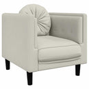 sofastol med hynde velour cremefarvet