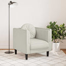sofastol med hynde velour cremefarvet