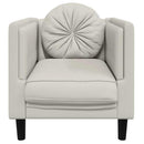 sofastol med hynde velour cremefarvet