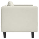 sofastol med hynde velour cremefarvet