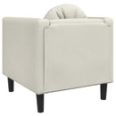 sofastol med hynde velour cremefarvet