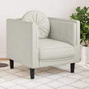 sofastol med hynde velour cremefarvet