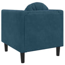 sofastol med hynde velour blå