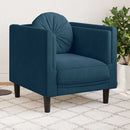 sofastol med hynde velour blå