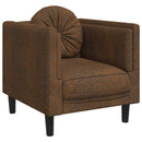 sofastol med hynde imiteret ruskind brun