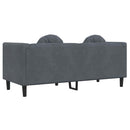 2-personers sofa med hynder velour mørkegrå