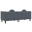 3-personers sofa med hynder velour mørkegrå