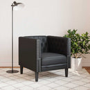 Chesterfield-sofastol kunstlæder sort