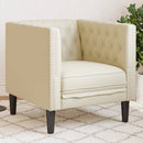 Chesterfield-sofastol kunstlæder cremefarvet