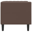 Chesterfield-sofastol kunstlæder brun
