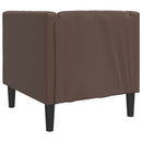 Chesterfield-sofastol kunstlæder brun