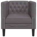 Chesterfield-sofastol kunstlæder grå