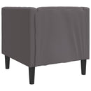Chesterfield-sofastol kunstlæder grå