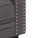 Chesterfield-sofastol kunstlæder grå