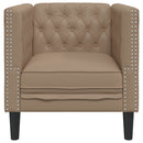 Chesterfield-sofastol kunstlæder cappuccinofarvet