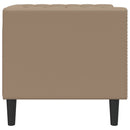 Chesterfield-sofastol kunstlæder cappuccinofarvet