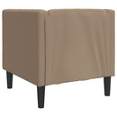 Chesterfield-sofastol kunstlæder cappuccinofarvet