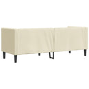 3-personers Chesterfield-sofa kunstlæder sort