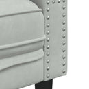 Chesterfield-sofastol fløjl lysegrå