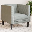 Chesterfield-sofastol fløjl lysegrå