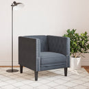 Chesterfield-sofastol fløjl mørkegrå