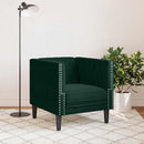 Chesterfield-sofastol fløjl mørkegrøn
