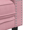 Chesterfield-sofastol fløjl pink
