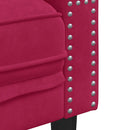 Chesterfield-sofastol fløjl vinrød