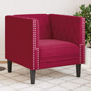 Chesterfield-sofastol fløjl vinrød