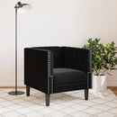 Chesterfield-sofastol fløjl sort