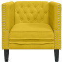Chesterfield-sofastol fløjl gul