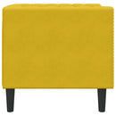 Chesterfield-sofastol fløjl gul