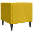 Chesterfield-sofastol fløjl gul