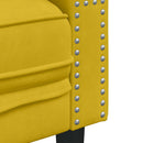 Chesterfield-sofastol fløjl gul