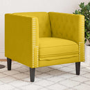 Chesterfield-sofastol fløjl gul