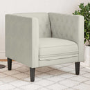 Chesterfield-sofastol fløjl cremefarvet