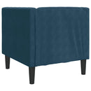 Chesterfield-sofastol fløjl blå