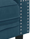 Chesterfield-sofastol fløjl blå
